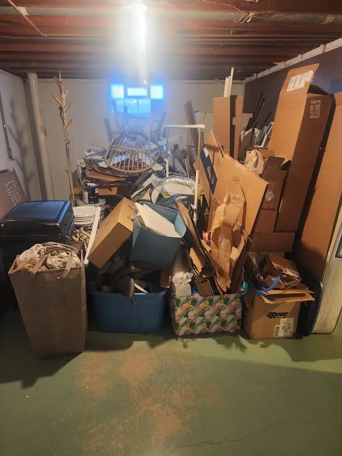 Roll-off dumpster container at job site for Concrete Dumpster Rental in Fairmont